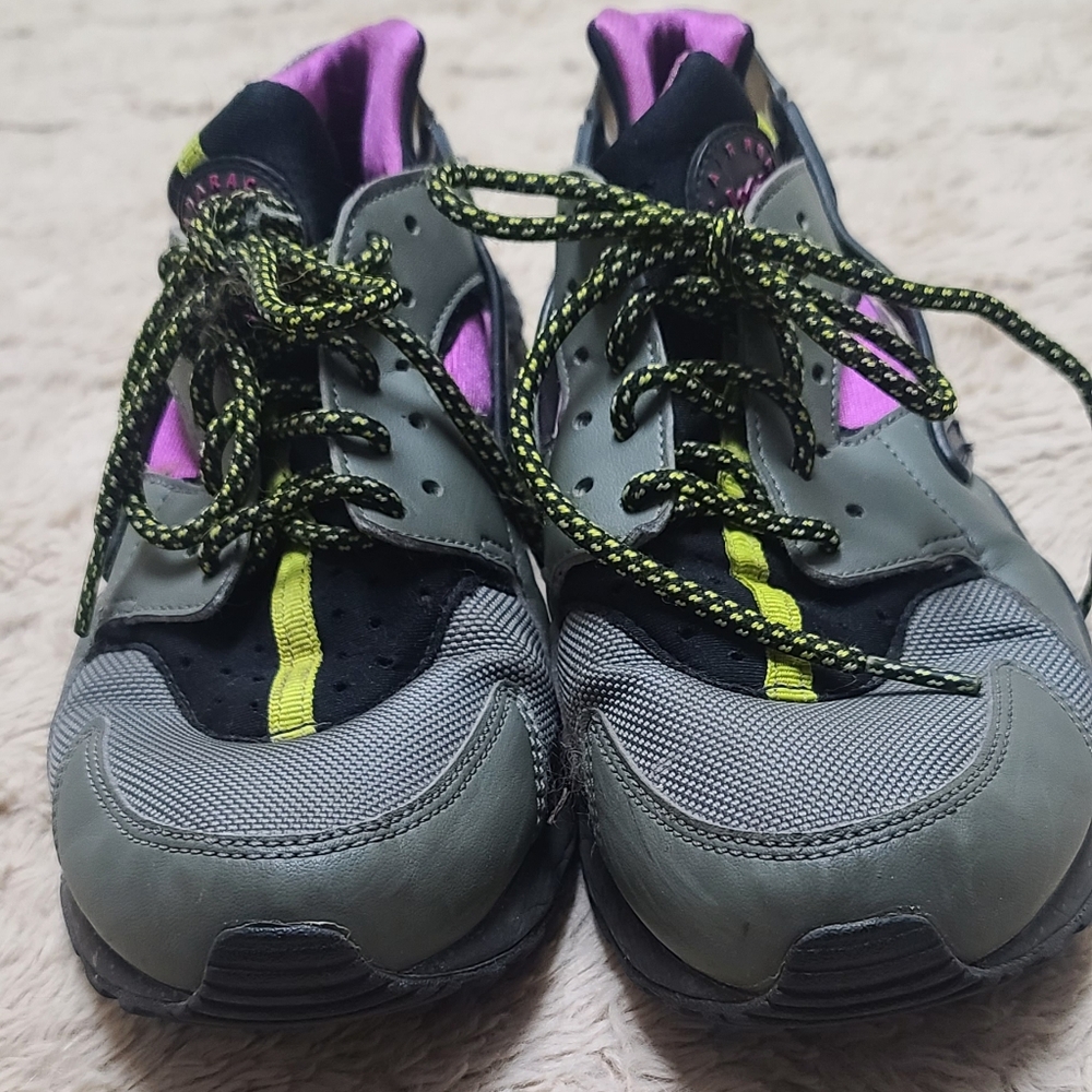 Nike Air Huarche Run Su River Rock Gray and Purple Sneakers Size 8.5 - Picture 10 of 10